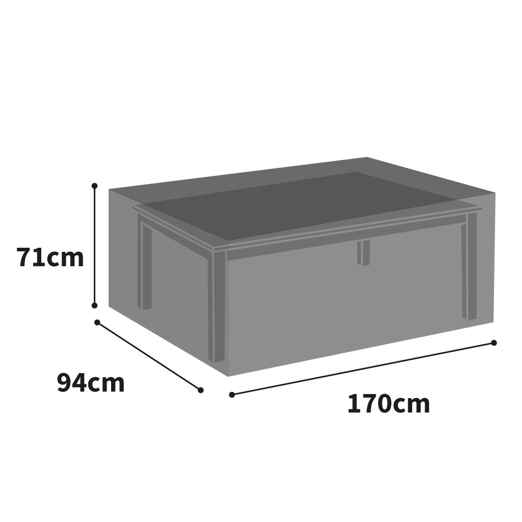 Protector 5000 Rectangular Table Cover 6 Seat Storm Black Garden