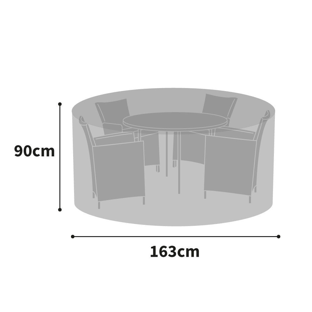 Protector 6000 Circular Patio Set Cover 4 Seat H90cm Thunder Grey