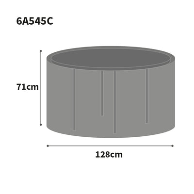 Bosmere All-Weather Circular Table Cover - 4/6 Seat Black - product dimensions