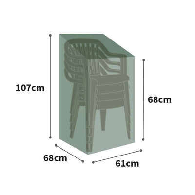 Bosmere All-Weather Stacking/Reclining Chair Cover Green - product dimensions 