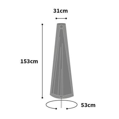Bosmere | 1.5m Large Parasol Cover | Black | All Weather Covers