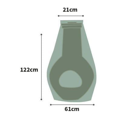Bosmere All-Weather Large Chimenea Cover Green - product dimensions 