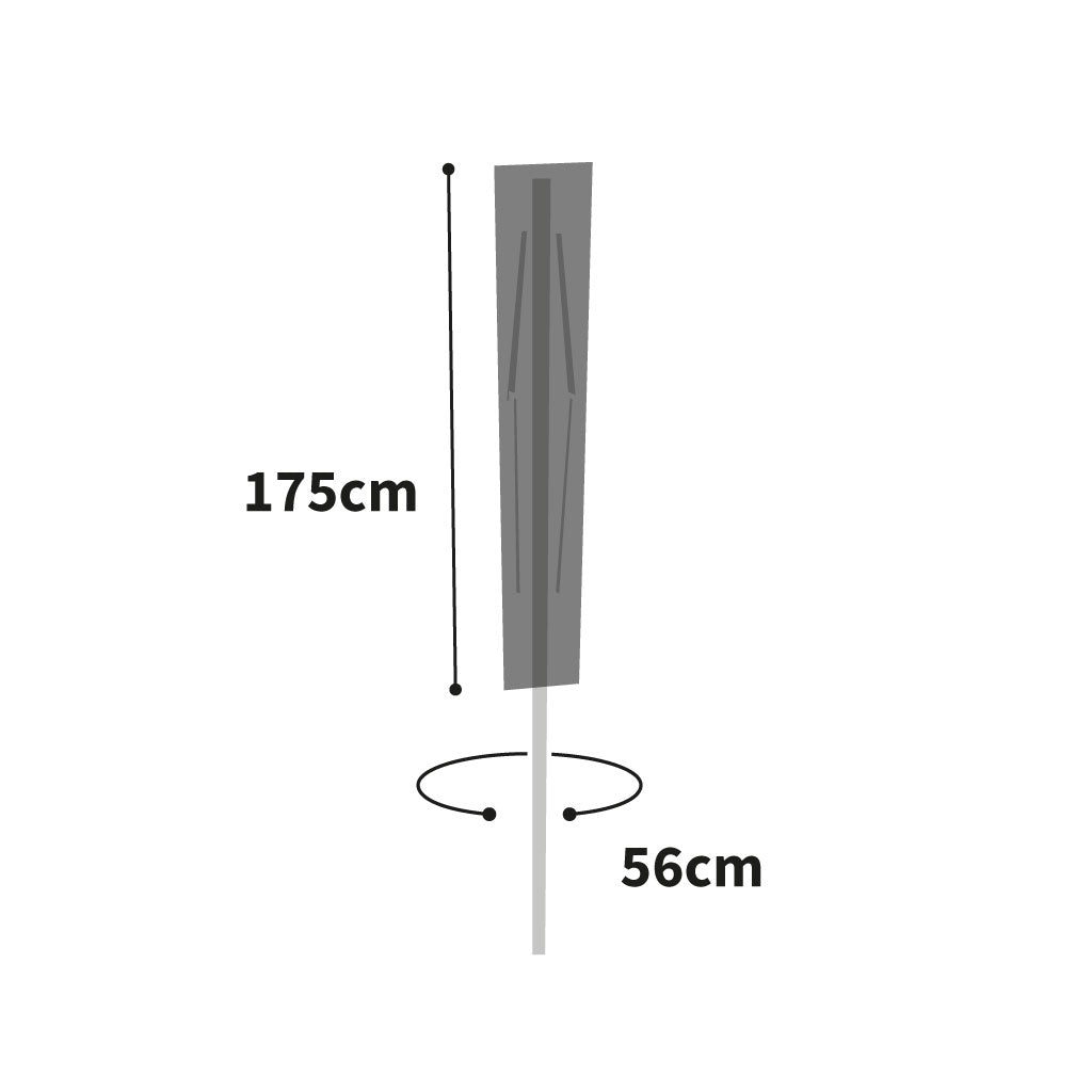 Bosmere | 1.8m Washing Line Cover | Black - product dimensions