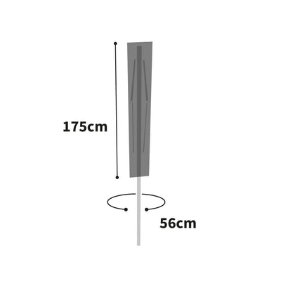 Bosmere | 1.8m Washing Line Cover | Black - product dimensions
