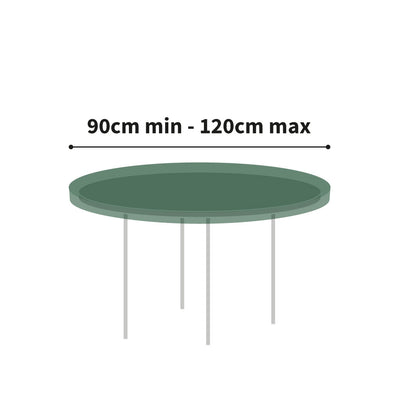 All-weather Round Table Top Cover - 4/6 Seat, Green - Product Dimensions