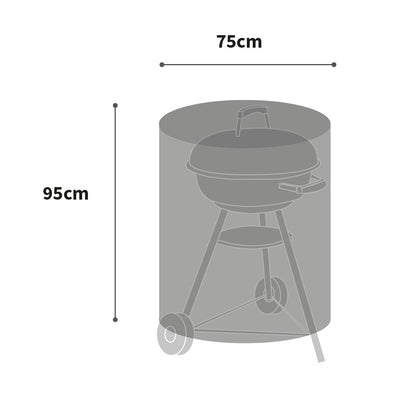 All-weather Kettle BBQ Cover - Large, Charcoal - product dimensions