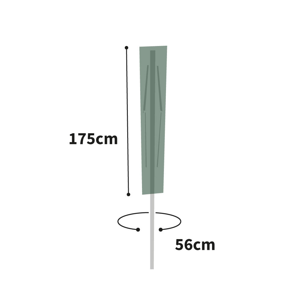 Bosmere | 1.8m Washing Line Cover | Green/Black - product dimensions