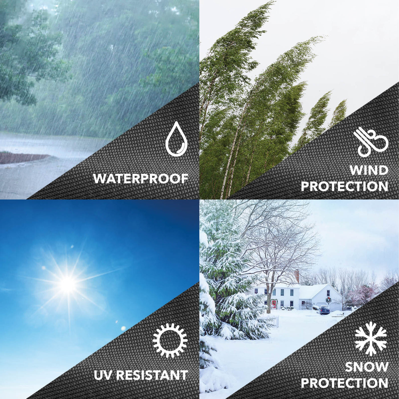 All-weather Double Hanging Chair Cover - USPs: waterproof, wind proof, uv resistant, snow protection