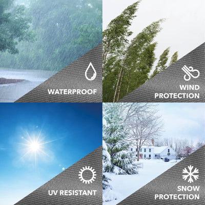 Protector 6000 Rotary Line Cover - Thunder Grey - USPs: waterproof, wind proof, uv resistant, snow protection