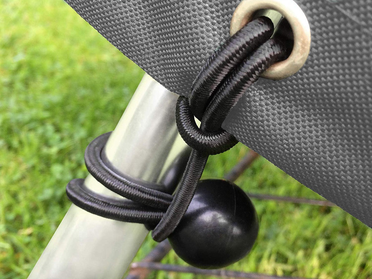 All-weather - Armchair Cover - Large, Charcoal - Brass Eyelets and Heavy Duty Bungee Tie