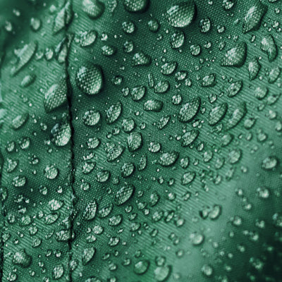 Large Chimenea Cover Green with water droplets