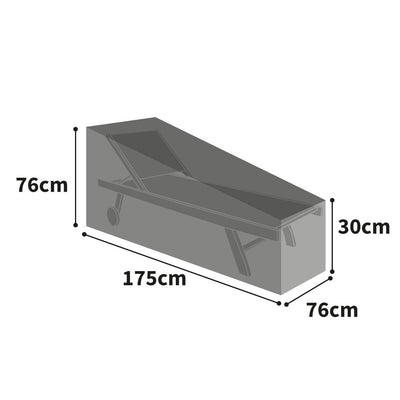 Protector 6000 Sun Lounger Cover - Storm Black- dimensions