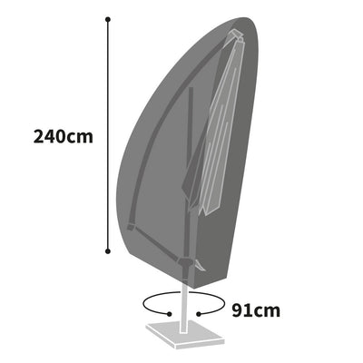 Protector 6000 Cantilever Cover - Storm Black- product dimensions