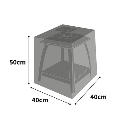 Protector 6000 Small Square Fire Pit Cover - Storm Black product dimensions