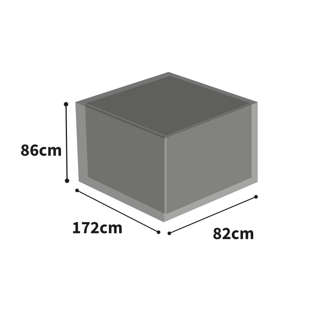 Protector 6000 Storage Box Cover Small - Storm Black- product dimensions