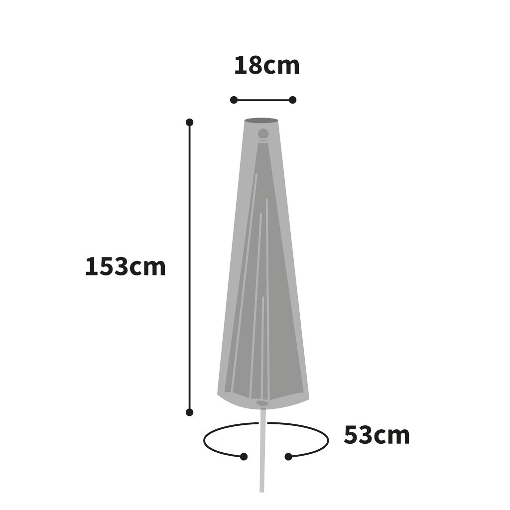 Protector 7000 Large Parasol - Thunder Grey- product dimensions