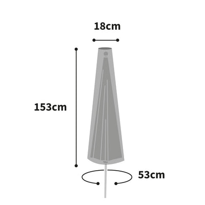 Protector 7000 Large Parasol - Thunder Grey- product dimensions