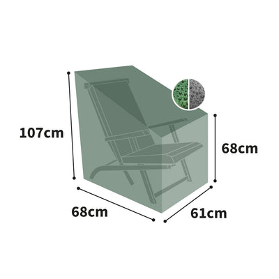 Protector 2000 - Stacking/Reclining Chair Cover - Green/Black - Product dimensions
