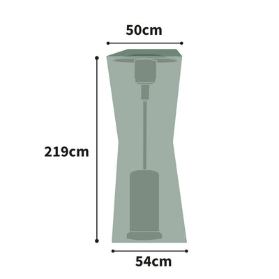 Protector Plus -Tall Square Heater Cover - Green/Black- dimensions
