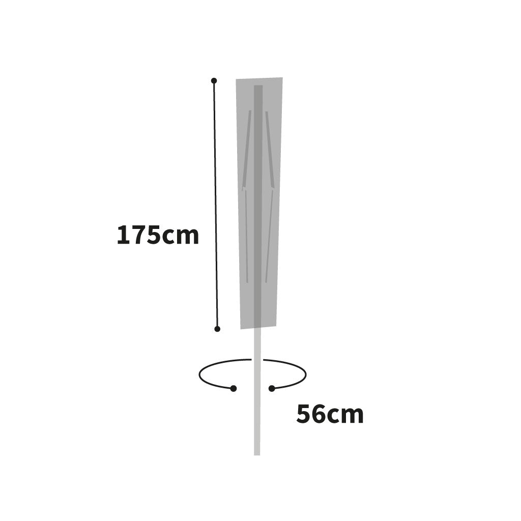 Protector 6000 Rotary Line Cover - Thunder Grey - product dimensions