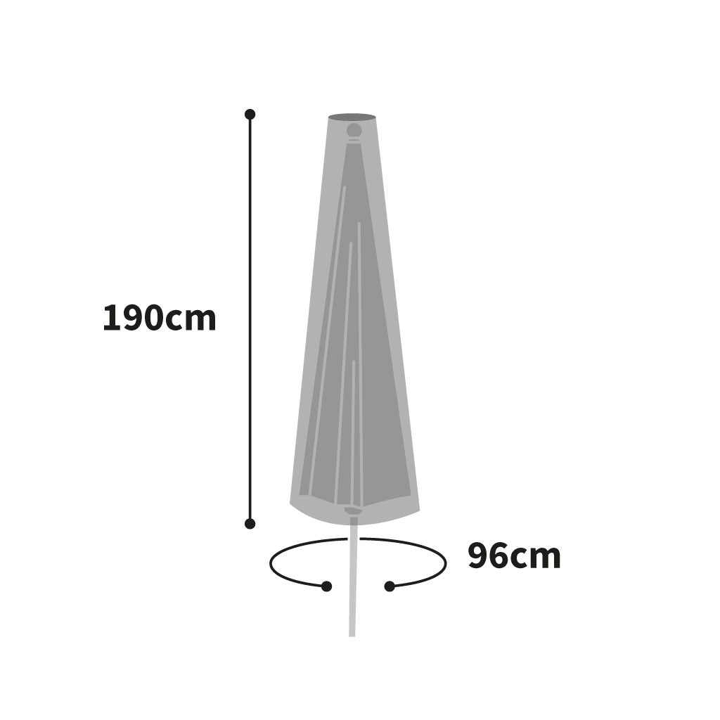 Protector 6000 Extra Large Parasol Cover + Zip - Thunder Grey