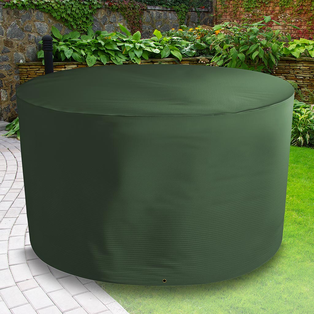 Allweather Round Patio Set Cover 6/8 Seat, Green Garden Cover Store
